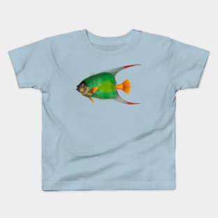 Orange and green tropical fish Kids T-Shirt